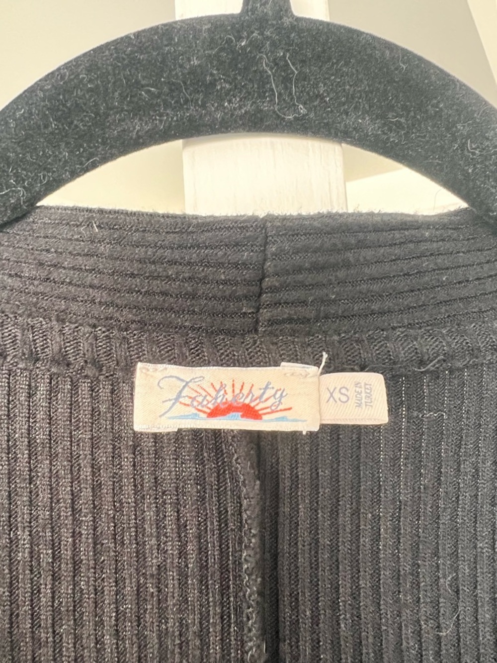 Faherty Legend Rib Button Through Dress Black- Size XS - Picture 5 of 7